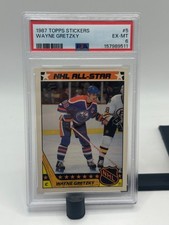 1987 TOPPS STICKERS #5 WAYNE GRETZKY OILERS HOF PSA 6