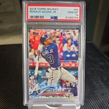 2018 Topps Holiday - Ronald Acuña Jr. #HMW50 (RC) PSA 10