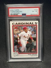 2004 TOPPS YADIER MOLINA FIRST EDITION ROOKIE PSA 6 #324