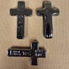 1 oz Black Cross 999+ Fine Silver Bullion Bar Yeager's Poured Silver - YPS