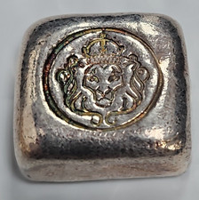 Scottsdale Lion 1 oz Cast - poured .999 Silver Bar. S497