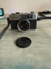 Yashica 35-ME Silver 35mm Film Camera w/ Strap & Metal Lens Cap Vintage Camera