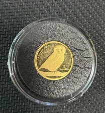 Gold Owl 1/25 oz .9999 Fine Gold Coin