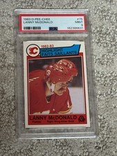 1983 O-PEE-CHEE OPC HOCKEY CARD PSA 9 LANNY MCDONALD HOF FLAMES HIGHLIGHT
