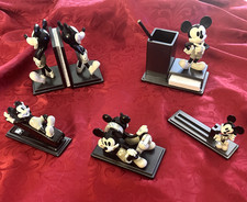 Disney Mickey 6 PIECE DESK SET PLUS EXTRAS BLACK AND WHITE NEVER USED