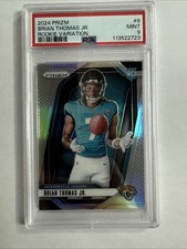 2024 Prizm Brian Thomas Jr Rookie Variation Silver #8 PSA 9 Jaguars RC