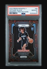 2023 Prizm Monopoly ANTHONY BLACK RC Monopoly Red Pattern PSA 10