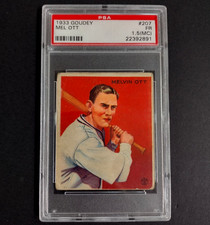 1933 GOUDEY  MEL OTT  #207 ROOKIE (RC)  PSA 1.5 (WITH MC QUALIFIER)