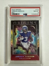 2023 Panini Origins Jordan Addison RC Red /149 #112 PSA 8 Vikings Rookie