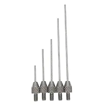 Needle Contact Point Sets for Dial Indicator Depth Gauge 4-48 UNF Thread Shank 1mm Diameter 10mm to 50mm Length (A Set(10/20/30/40/50mm Length))