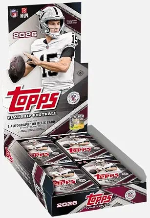 NEW 2026 ToppsFlagship Football Card HOBBY Box - 1 Auto. or Relic Per Box