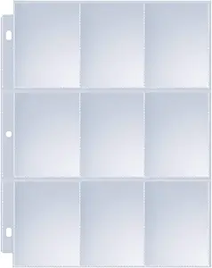 120 Pack 9 Pocket Page Protectors, Sooez Double Sided Trading Card Sleeves for 3 Ring Binder, Baseball Cards Holder, Protective Pages Sheets for Binders Album, Fit for Collectible Games, Sports Cards