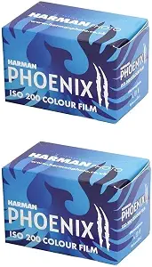 2 Rolls Harman Photo Phoenix II 200 ISO 35mm Color Negative Film, 35mm, 36 Exposures,