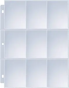 Sooez 120 Pack Trading Card Sleeves for Binder, 9 Pocket Photo Card Holder