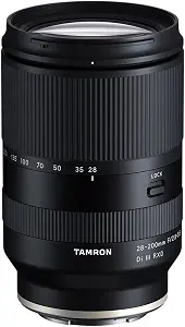 Tamron 28-200 F/2.8-5.6 Di III RXD All-in-One Lens for Sony Mirrorless Full Frame/APS-C E-Mount, Model Number: AFA071S700, Black