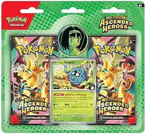 Pokemon TCG: Mega Evolution: Ascended Heroes: 2-Pack Blister (2 Booster Packs, Promo Card & Coin) (Erika's Tangela)