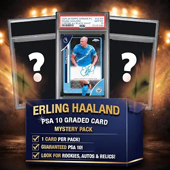 Erling Haaland PSA 10 Graded Soccer Card Mystery Pack