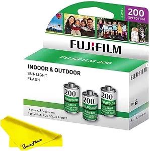 Fujifilm Fujicolor 200 Color Negative Film - Vivid Color Prints in Daylight & Flash (35mm Roll Film, 36 Exposures) - 3 Rolls