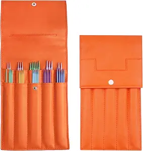 Weabetfu 40pcs Double Point Knitting Needles Set Aluminum Knitting Needle 7.9-inch Length Knitting Kits for for Handmade Creative DIY and Any Weave Yarn Projects 8 Sizes 2.75mm-6.0mm