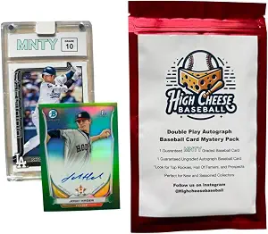 High Cheese Baseball Double Play Mystery Pack with Graded MNTY Card, Ungraded Autograph Baseball Card