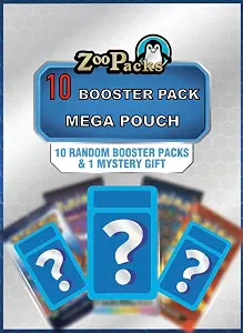 10 Booster Pack Assortment Mega Pouch | 10 Booster Packs + 1 Bonus Item | Compatible with Pokemon Cards