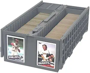 BCW Collectible Card Bins, Holds 1,600 Cards Each, Stackable, Gray, 1 Pack