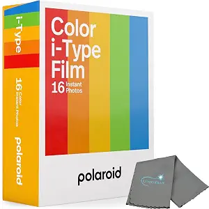 Polaroid Instant Color Film for i-Type Cameras 2 Pack of 8 Instant Photos (16 Total) Bundle with a Cleaning Cloth