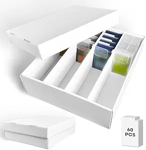 2-Pack Trading Card Storage Box, Cardboard Card Box for MTG TCG Sports Card