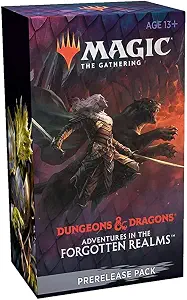 Card Game MTG Dungeons and Dragons Adventures in The Forgotten Realms Prerelease Kit - 6 Draft Boosters, Dice, Promo