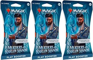 3 Packs Magic: The Gathering Play Booster Pack Lot MTG Murder at Karlov Manor