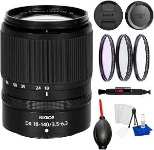 Nikon NIKKOR Z 180-600mm f/5.6-6.3 VR, (Black) Bundle with Filter Kit, 3 peices Cleaning Kit and Lens Cap Keeper and More (Renewed)