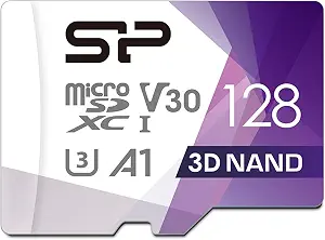 Silicon Power 128GB Micro SD Card U3 SDXC Up to 100MB/s High Speed Memory Card for Cams, DJI Pocket and Drones