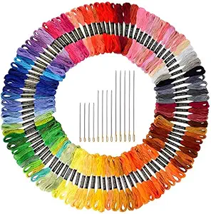 Paxcoo 124 Skeins Embroidery Floss Cross Stitch Thread with Needles
