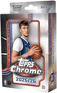 Topps 2025-26 Basketball NBA Chrome Basketball Trading Card Hanger Box