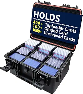 Graded Card Case, Baseball Card Storage Box for Trading Cards with Dividers