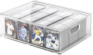 Trading Card Storage Box, Clear Large Storage Organizer Holds 3200 Cards