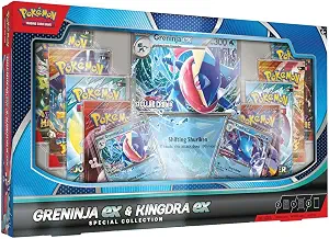 Pokemon TCG Greninja EX & Kingdra EX Special Collection Box - 8 Packs, Promo Cards