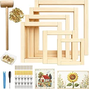 24 Pcs Needlepoint Stretcher Bars, 6/8/12/14/16 inch Needlework Frame Kits