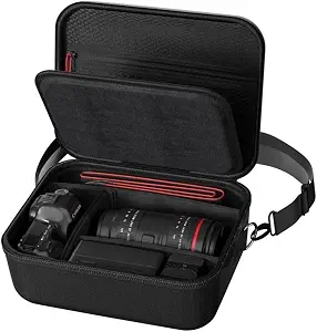 ProCase Hard Shell Digital Camera Case for Canon Rebel T7 -Black