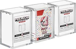 (3-pack) Premium Booster Bundle Magnetic Acrylic Display Case | 8mm + 5mm Acrylic - (3-pack) Booster Bundle