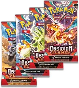 Pokemon - Booster Pack Lot - Obsidian Flames - x4 - Pack Artwork May Vary