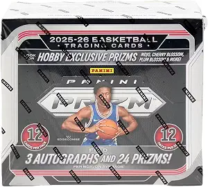 2025/26 Panini Prizm Basketball Hobby Trading Card Box (3 Autographs Per Box)
