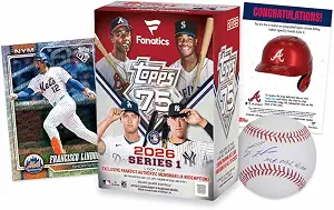 2026 Topps Series 1 Baseball Fanatics Blaster Trading Card Box (2-3 Spring Training Base Card Parallels Per Box)