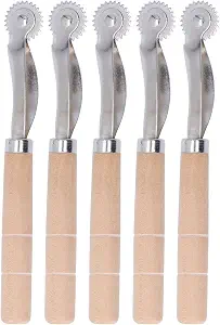 5Pcs Sewing tracing wheel Needle Point Tracing Wheel Sewing Tool with Wooden Handle Professional Tailor Stitch Marker for Sewing Patterns, DIY Craft, Dressmaking