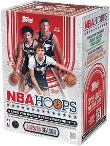 2025-26 Topps NBA Hoops Basketball Trading Card Value Box 7 Packs Per Box