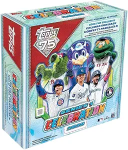 2026 Topps MLB Series 1 Baseball Trading Card Celebration Box – Exclusive Confetti & Holo Foil Parallels – Chance for Dynasty Mascot Autograph Relic Cards