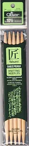 Clover 72692 Bamboo Double Point Knitting Needles 7 in. 5-Pkg-Size 10.55