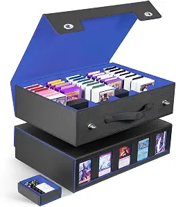 ZLCA Trading Card Storage Box 5-Row with Handle, MTG Storage Box