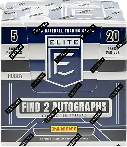 2026 Panini Donruss Elite Baseball Hobby Box 20 Packs, 2 Autographs, 20 Parallels