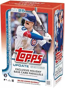 Topps 2025 MLB Update Series Baseball Trading Card Blaster Box (Exclusive Holiday Parallels)